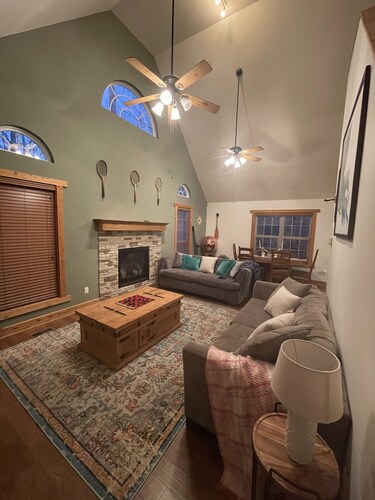 Cozy, cabin in the woods perfect for hanging out.