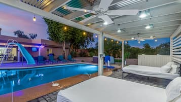 Outdoor pool, a heated pool