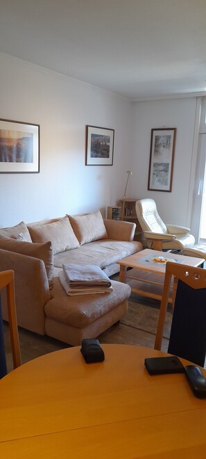 Smart-TV, DVD-spiller, bøker og musikkbibliotek