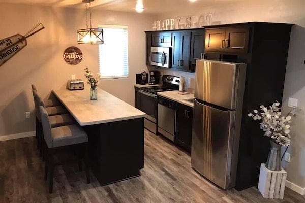 Microwave, oven, stovetop, dishwasher