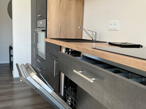 Fridge, microwave, oven, stovetop - Enchanting vacation apartment in the Harz Mountains (Bad Harzburg)