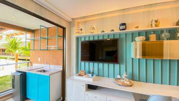 Family Apartment, Pool View, Ground Floor | Living area