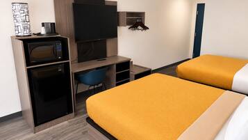 Basic-Doppelzimmer | Zimmersafe, Verdunkelungsvorhänge, kostenloses WLAN, Bettwäsche