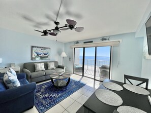 Smart TV, table football - Enjoy “BEACH LIFE”.  Breathtaking Beach Front Condo, Great Balcony & Amenities! (Panama City Beach)