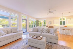 TV, fireplace, DVD player