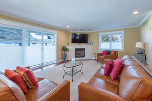 TV, foosball, offices