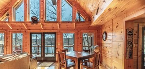 Interior - Expansive Lake Front Log Cabin/Easy Walk to Private! (Jacksboro)