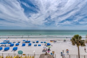 On the beach, beach umbrellas