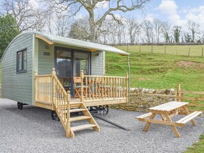 Terrace/patio - It’s a Shepherds Hut underneath with the size and comforts of a pod on top. (Smardale near Kirkby Stephen)