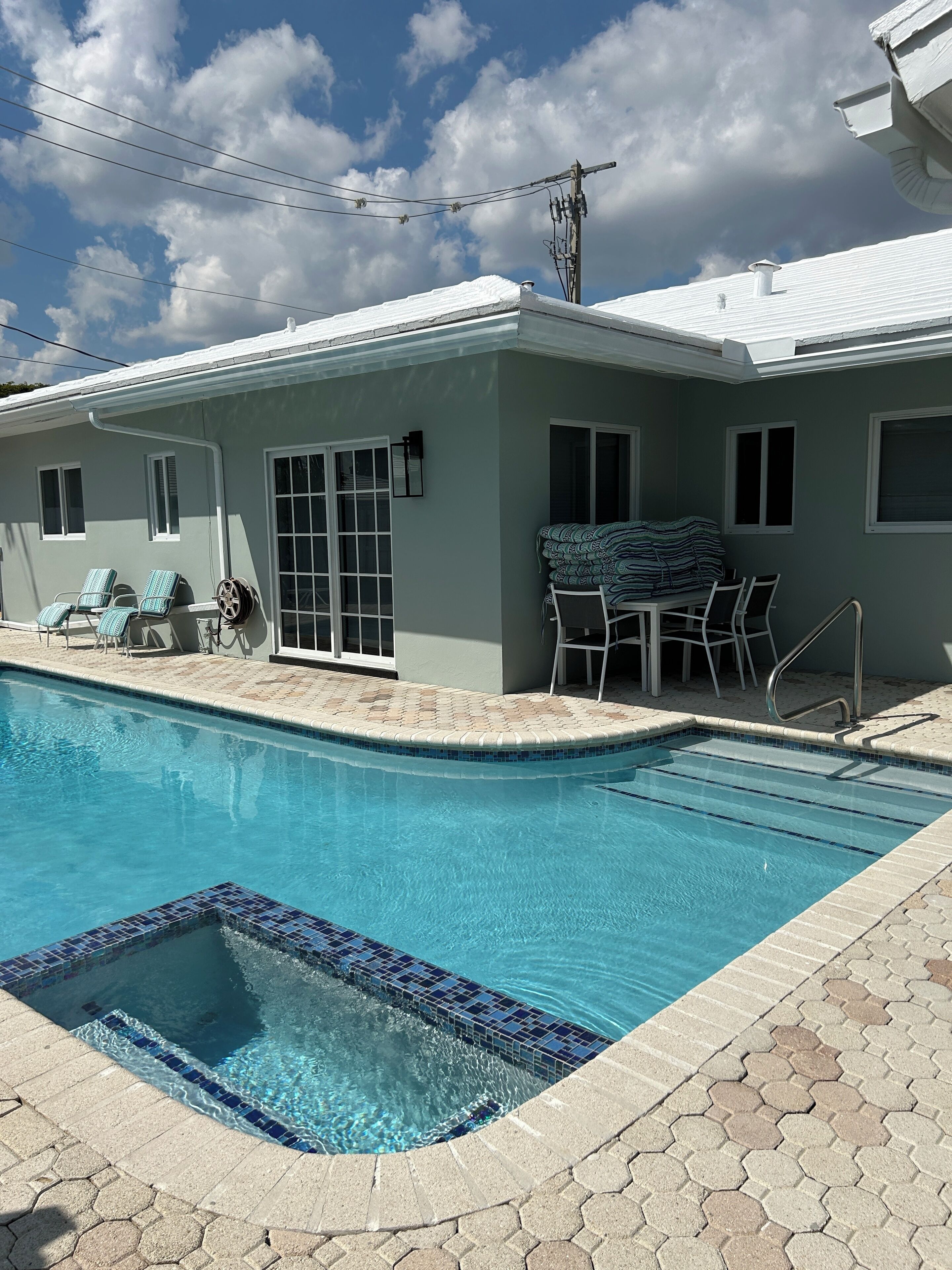 Et oppvarmet basseng