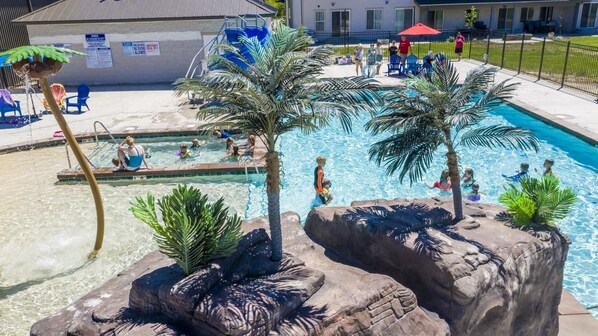 A heated pool