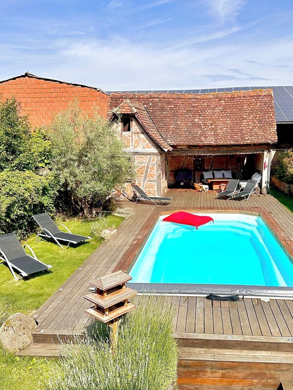 Piscine extérieure, piscine chauffée