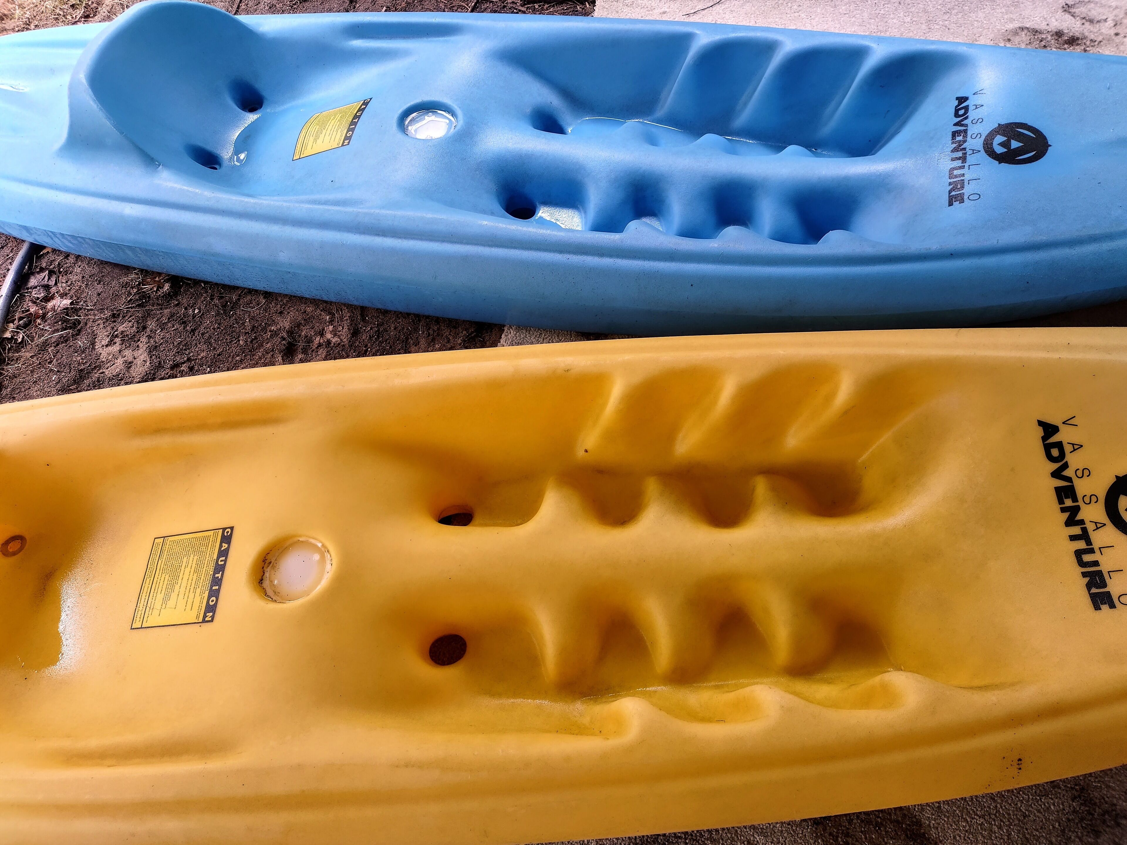 Two sit-on-top kayaks available with kayak paddles: guests must transport. 