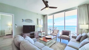 Smart TV, DVD player, foosball, table tennis