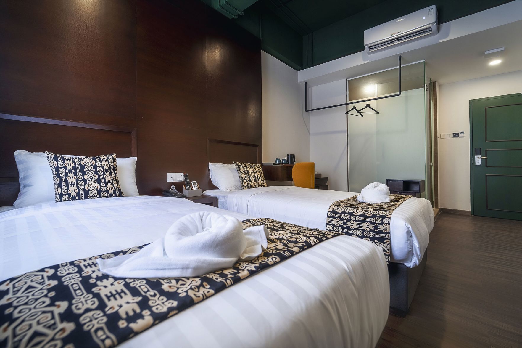 Blackout curtains, iron/ironing board, free WiFi, bed sheets