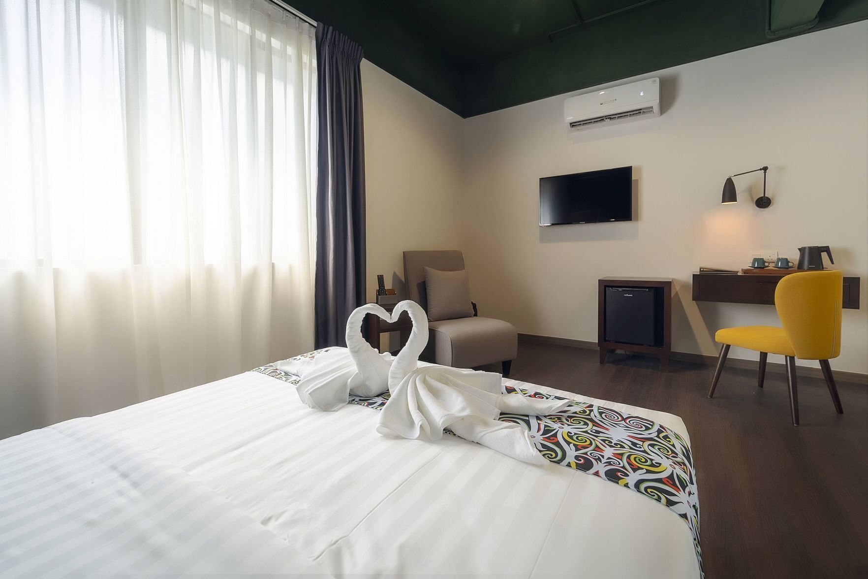 Blackout curtains, iron/ironing board, free WiFi, bed sheets