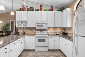 Fridge, microwave, oven, stovetop - Lazy Days H-09 - Spacious Waterfront Condo! (Osage Beach)