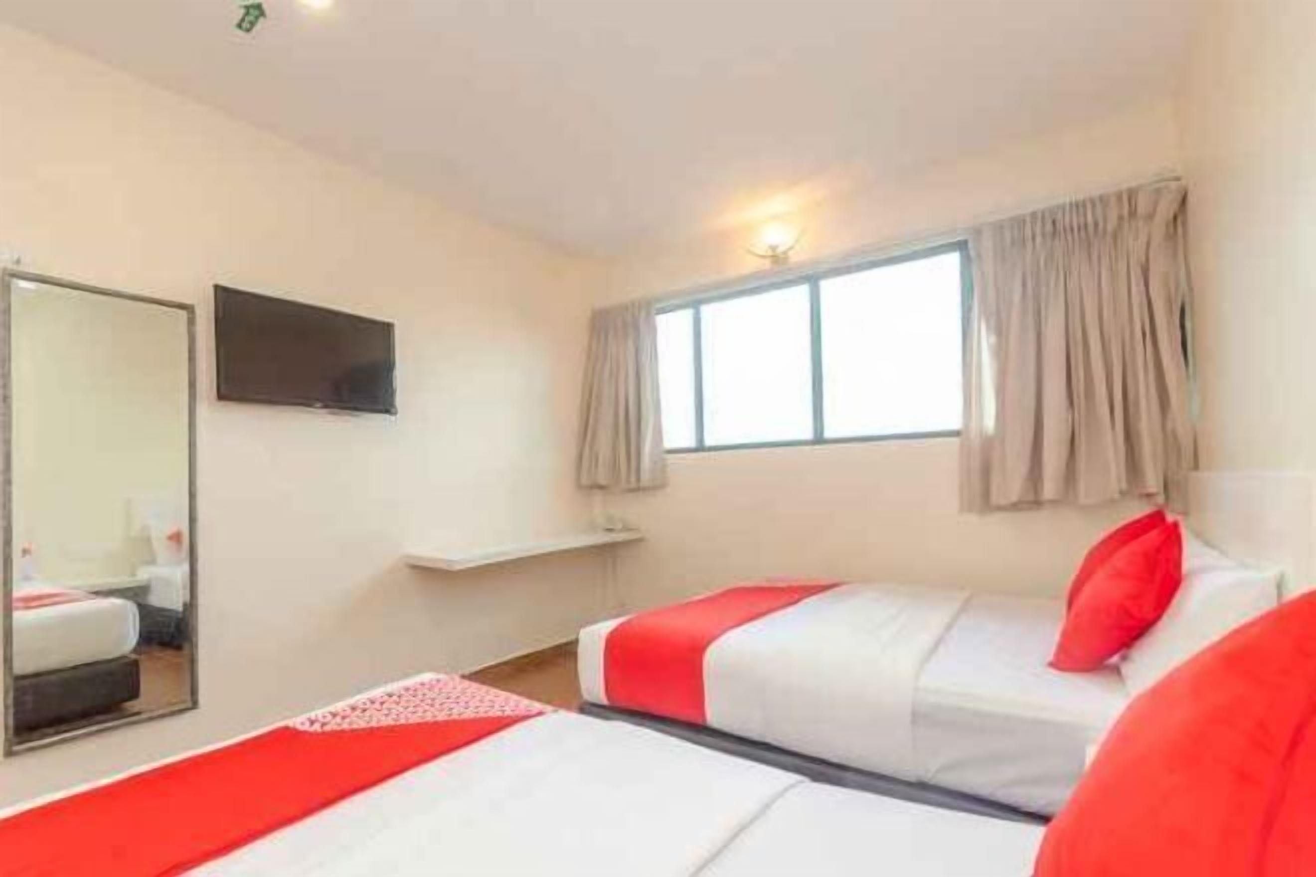 Desk, free WiFi, bed sheets