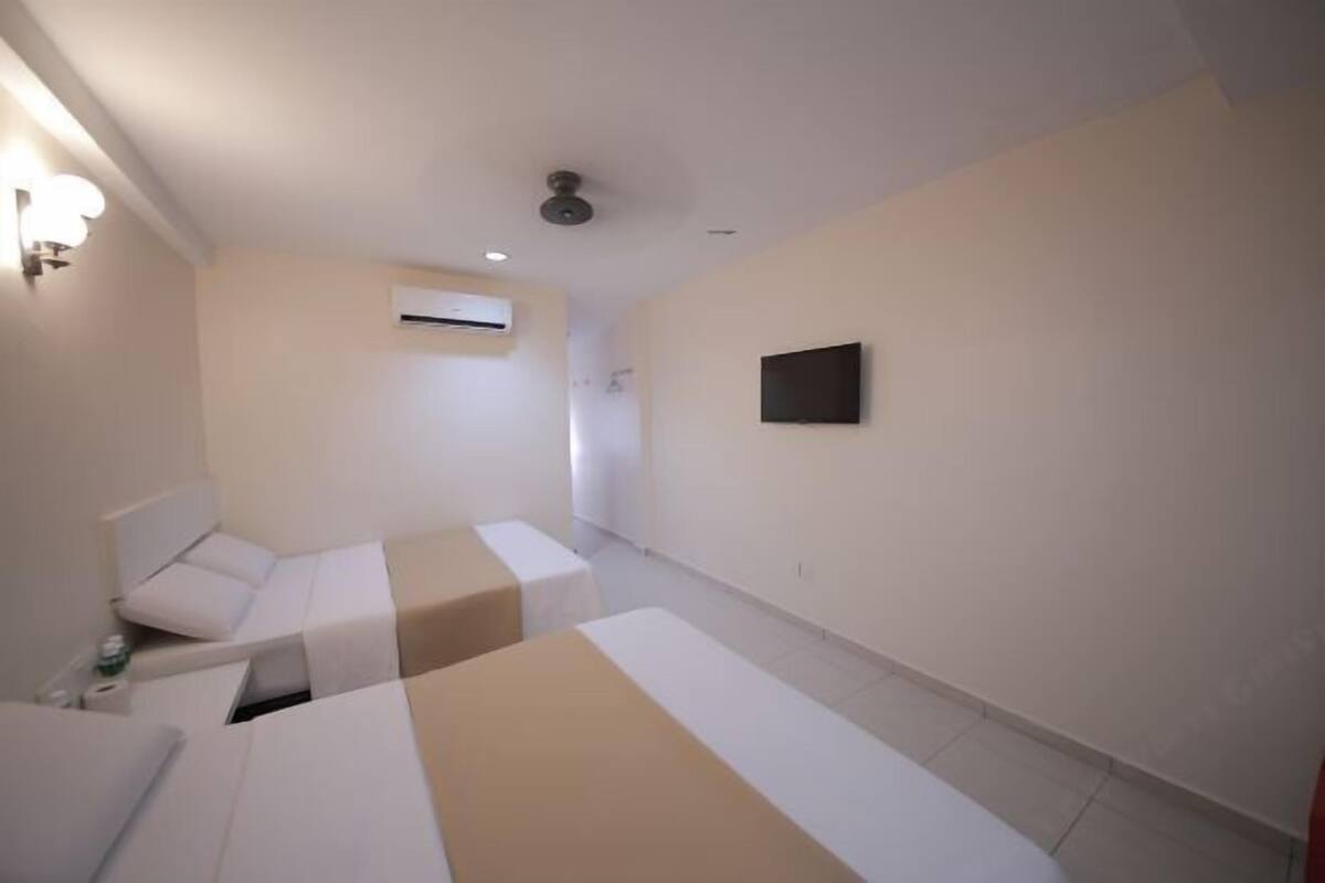 Desk, free WiFi, bed sheets
