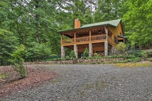 Exterior - Riverfront Family Cabin • Resort Pool & Trails • Pet Friendly Mountain Escape (Ellijay)