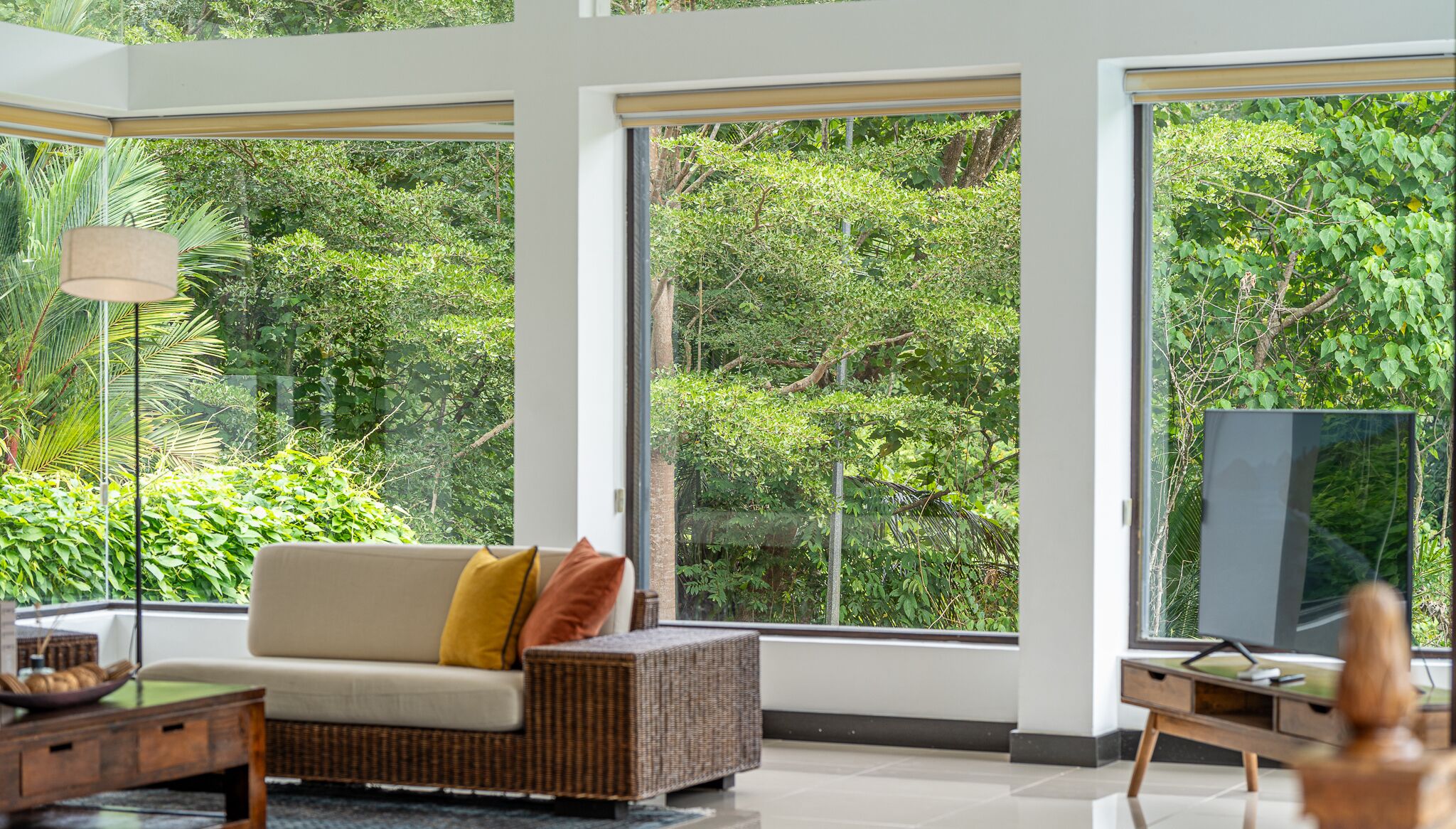 Luxury Villa | Living area | Smart TV, books