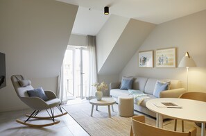 公寓, 1 間臥室 | 起居區 | 55-吋智慧型電視、數位頻道、電視、Netflix