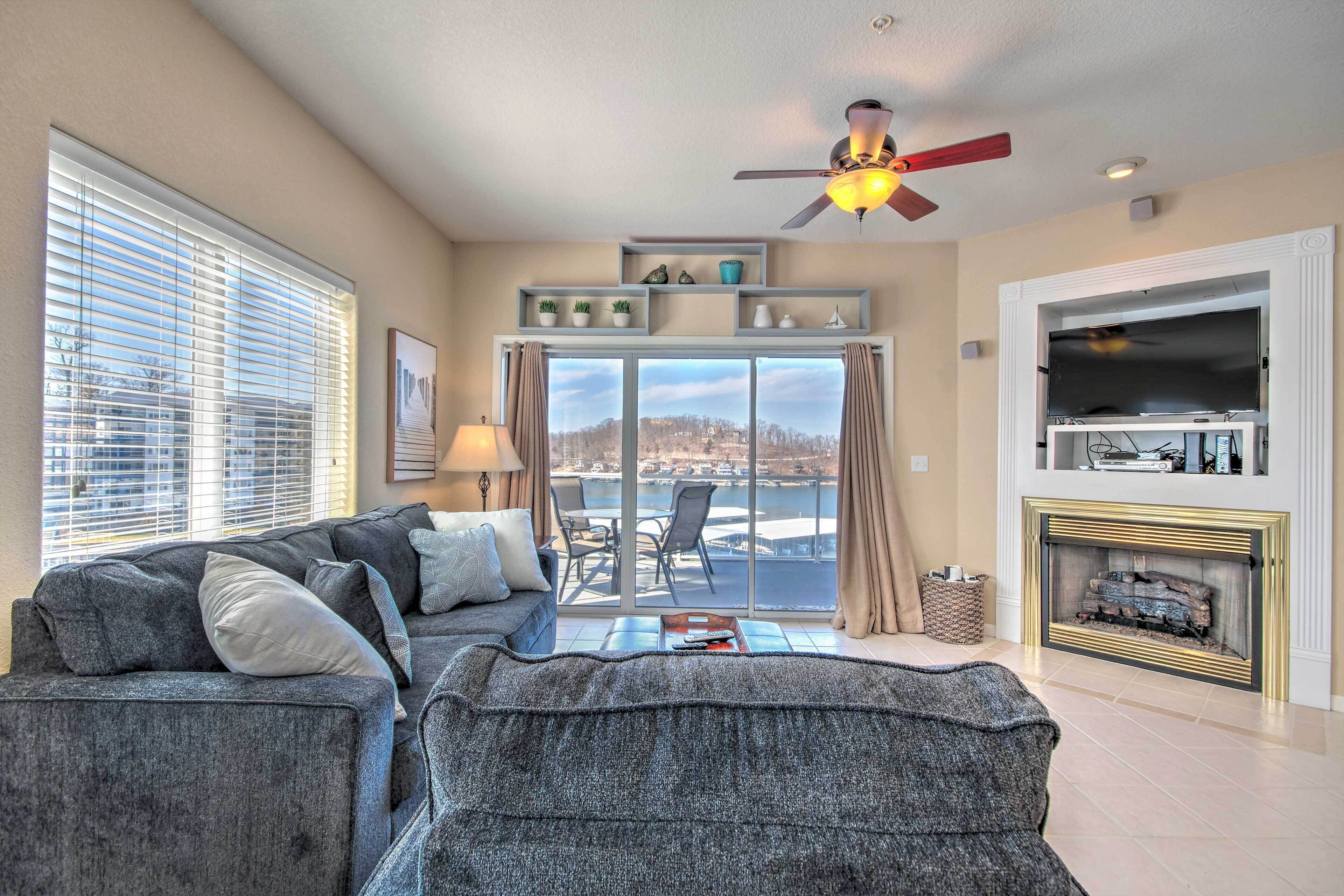 Lakefront Ozark Condo w/ Views + Boat Slip!