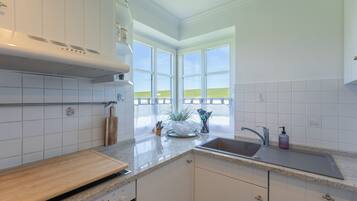 Fridge, oven, stovetop, dishwasher