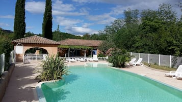 Outdoor pool, a heated pool