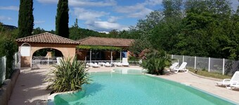 VERY NICE CHALET 4 pers air conditioning SWIMMING POOL RIVER SOUTH ARDECHE
