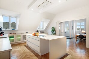 Apartment | Private kitchen | Fridge, microwave, oven, stovetop - 250 Sqm Smack Bang in the Center of Copenhagen (Copenhagen)
