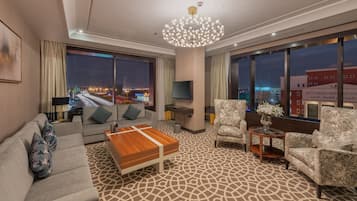 Presidential Suite | 1 hálószoba, pehelypaplan, egyedi dekoráció és egyedi berendezés