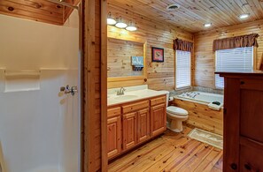 Cabin, 3 Bedrooms | Bathroom | Towels - Mountain Creek #3584 by Aunt Bug's Cabin Rentals (Cosby)