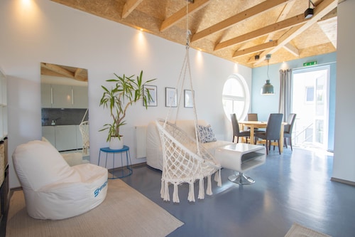 Ferienwohnung Blå mit Garten in Strandnähe