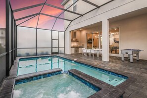 Outdoor pool, a heated pool