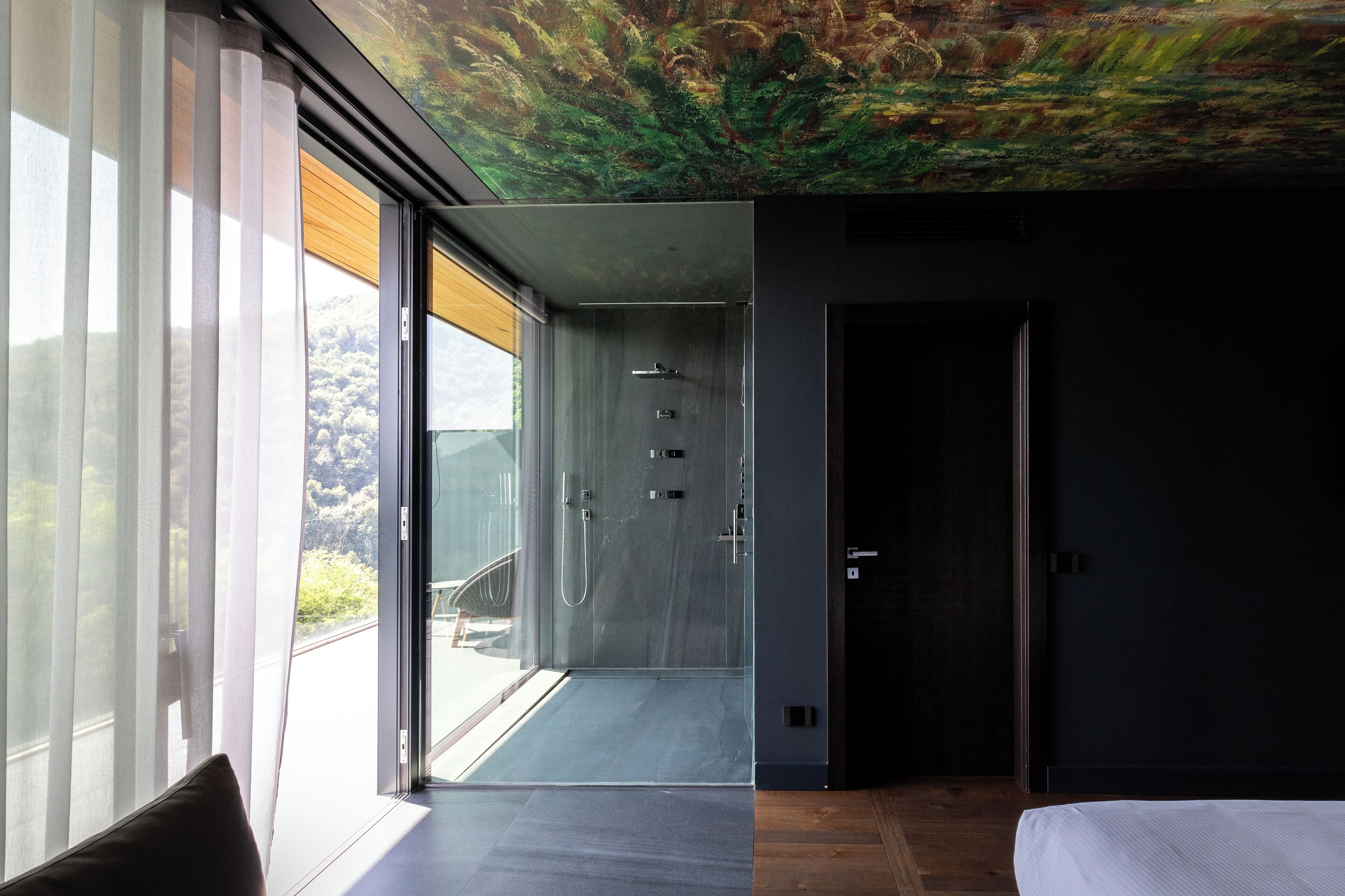 junior suite vertical shower with spa access | 1 bedroom, in-room safe, individually decorated, individually furnished
