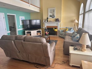Smart TV, DVD player, books