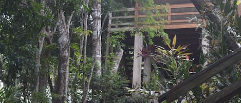 Casa de árbol Premium, 2 camas Queen size, cocineta, vista a la colina | Decoración personalizada, muebles diferentes y escritorio