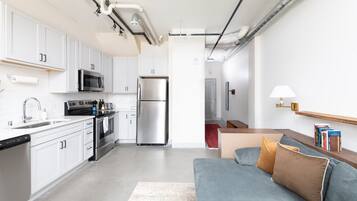 Smart TV, foosball, books