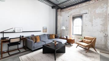 Smart TV, foosball, books