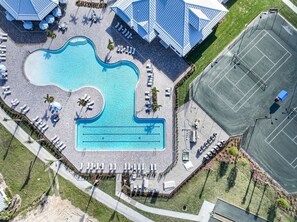 Outdoor pool, a heated pool