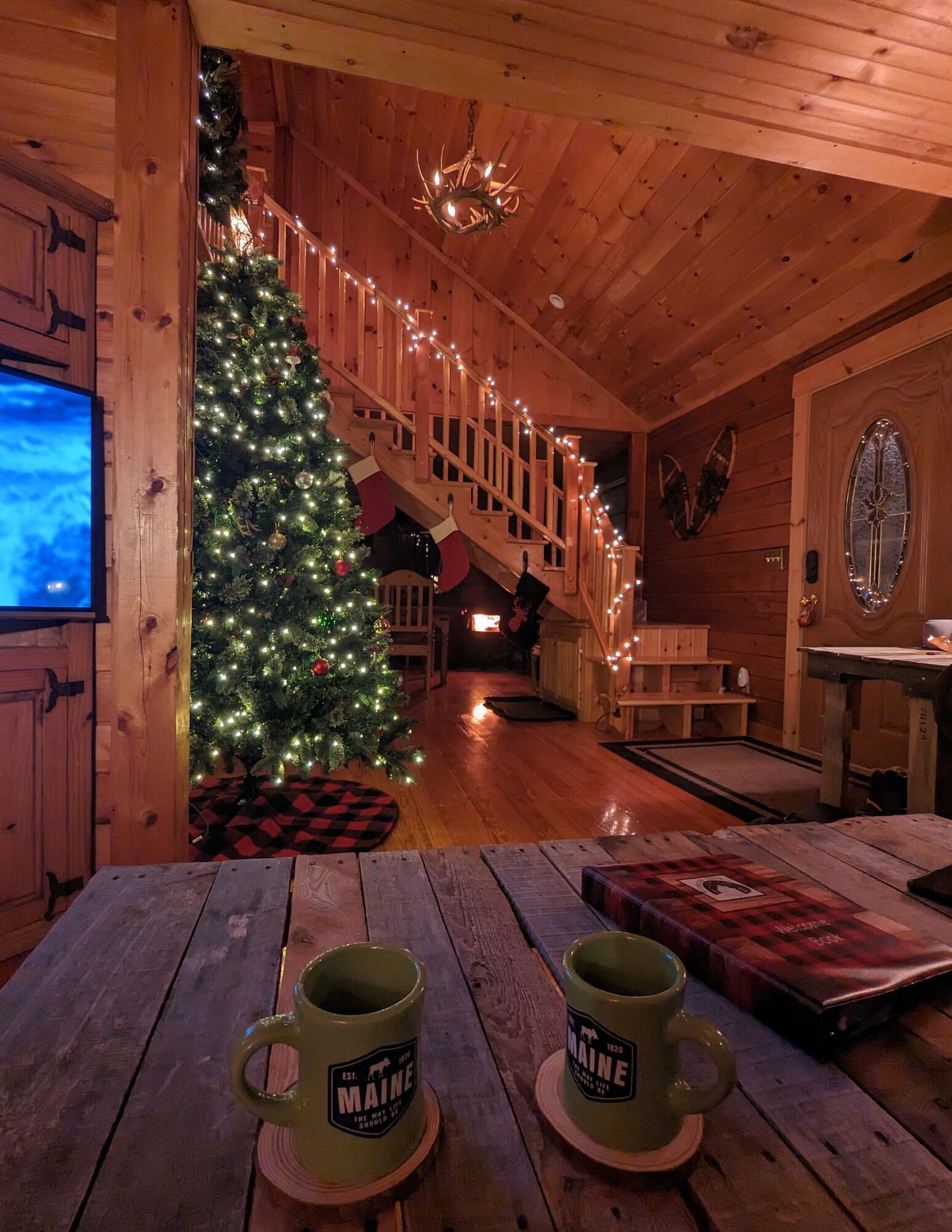 Christmas at the cabin. 