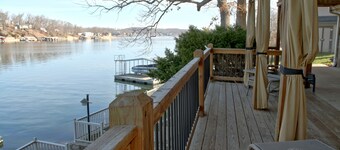 Peaceful home with amazing outdoor spaces inside a cove!  Sleeps 12, 3 King beds