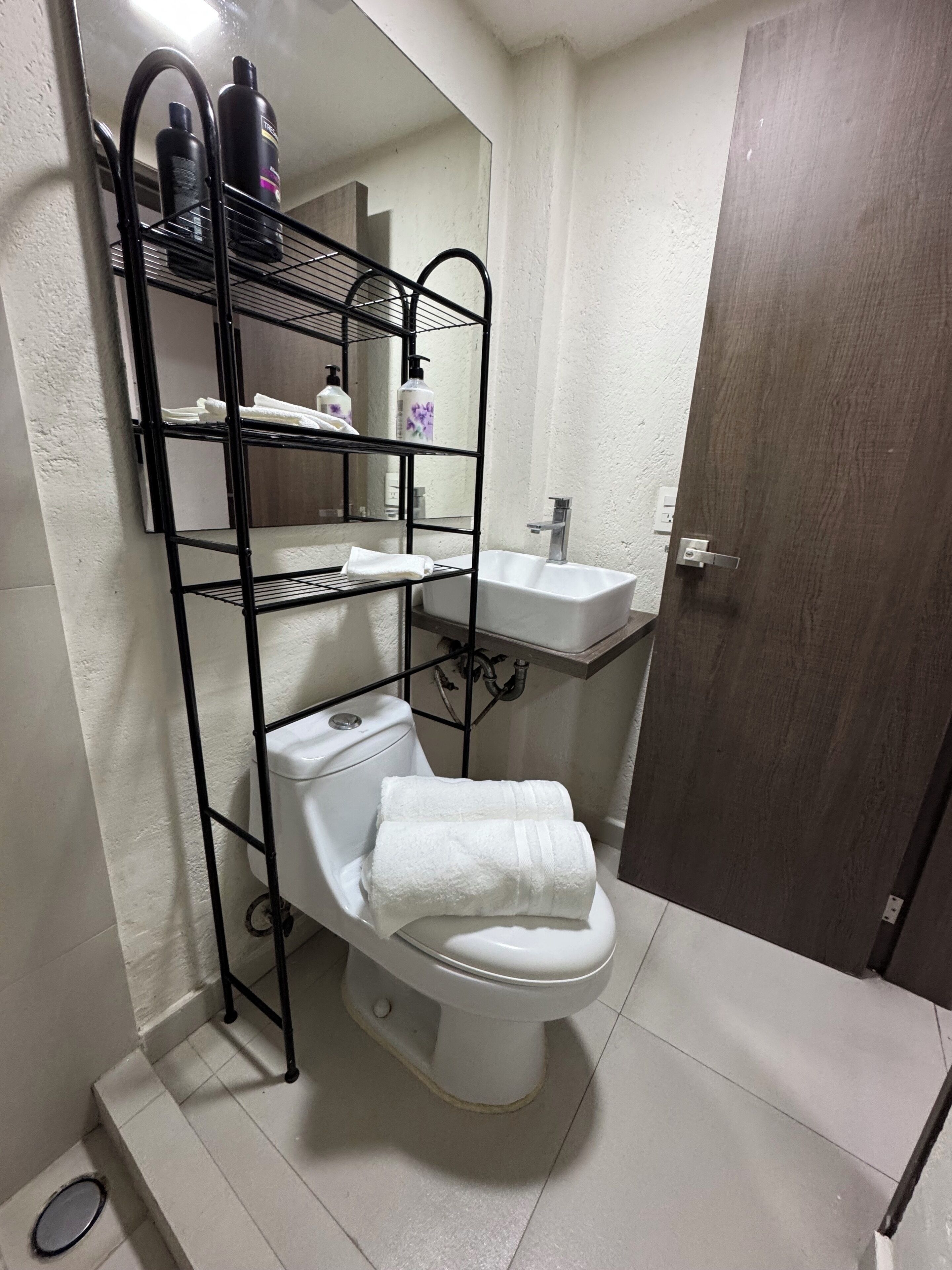 Hair dryer, towels