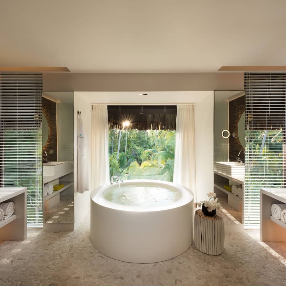 Luxury Villa, 3 Bedrooms, Private Pool, Beachside | Bathroom | Separate tub and shower, deep soaking tub, hydromassage showerhead