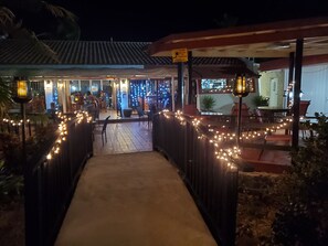 Outdoor dining - Oceanfront Oasis; Fun family retreat, with private pool, snorkeling steps away. (Christiansted)