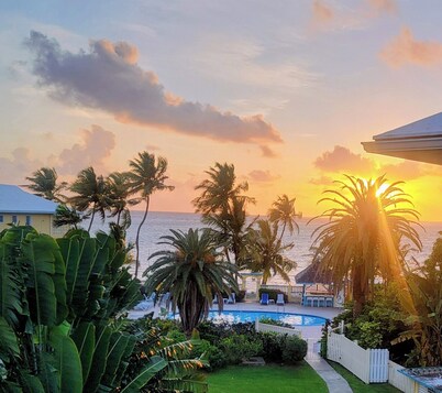 Oceanfront Oasis;  Fun family retreat, with private pool, snorkeling steps away.