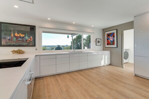 Fridge, stovetop, dishwasher, espresso maker - Luxe Mid-Century Austin Home w/ Canyon Views (Austin)