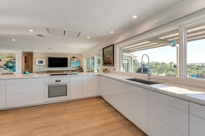 Fridge, stovetop, dishwasher, espresso maker - Luxe Mid-Century Austin Home w/ Canyon Views (Austin)