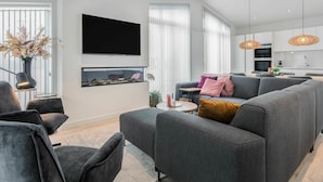 TV, fireplace - Nice apartment in villa for 6 people with A/C, WIFI, TV and terrace (Wemeldinge)